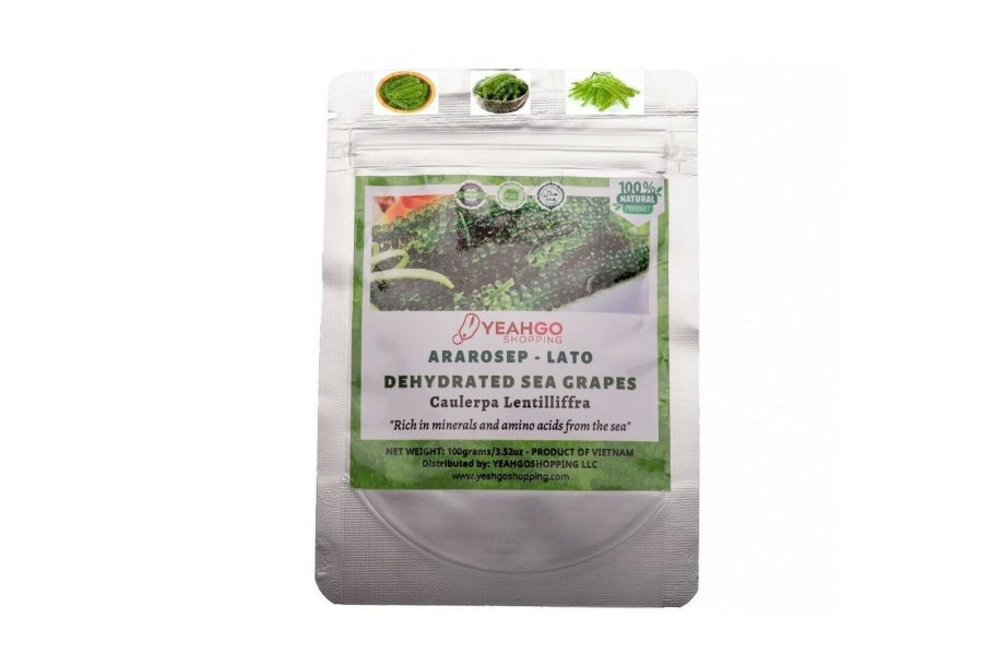 DRIED SEA GRAPES / SEAWEED / DEHYDRATED CAULERPA LENTILLIFERA NATURAL (3.52 Oz)