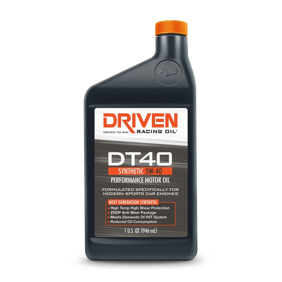 DRIVEN 02406 DT40 Street Performance High Zinc Synthetic 5w-40 Provides high temperature and high shear protection for turbos Compatible with E85 and water/Methanol injection