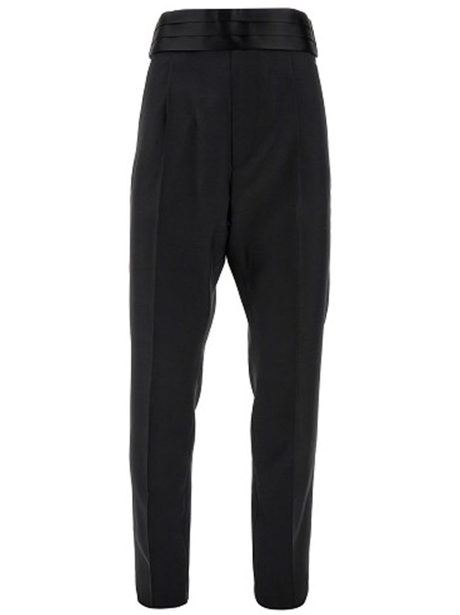 DSQUARED2 Tuxedo One Satin Pleated Pants Black