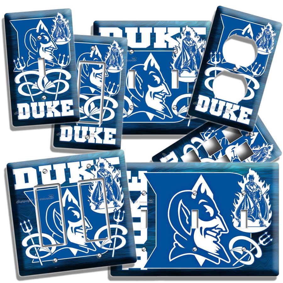 DUKE UNIVERSITY BLUE DEVILS BASKETBALL TEAM LOGO LIGHT SWITCH OUTLET WALL PLATE