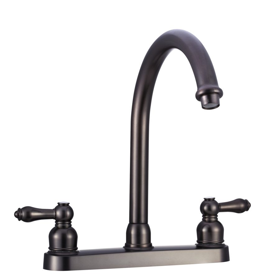 DURA FAUCET DF-PK340L-VB RV Non-Metallic J-Spout Kitchen Sink Faucet (Venetian Bronze)