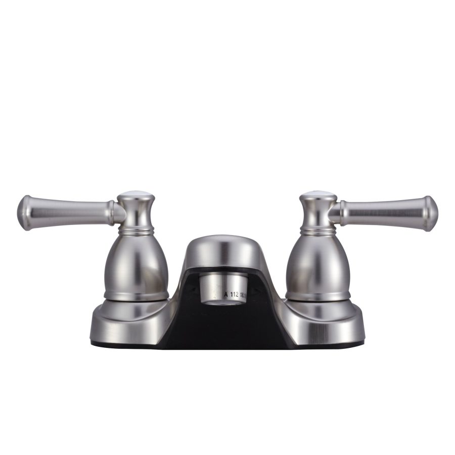 DURA FAUCET DF-PL700L-SN RV Bathroom Faucet with Classical Hot and Cold Handles (Brushed Satin Nickel)