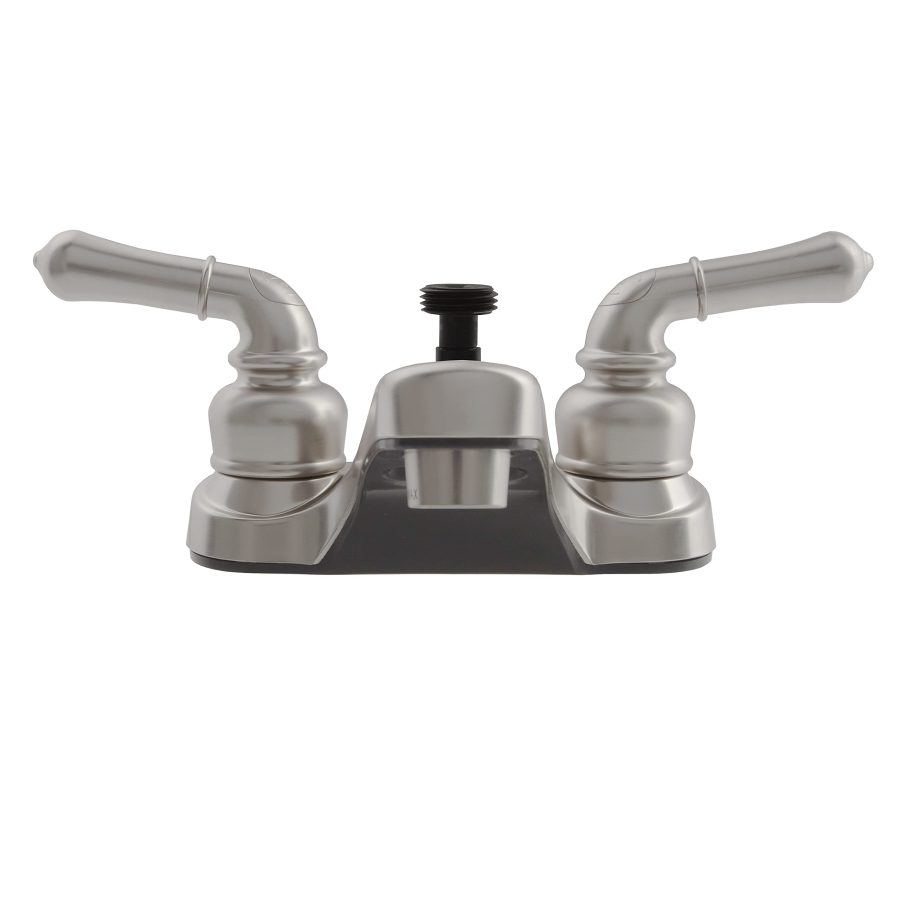 DURA FAUCET DF-PL720C-SN RV Bathroom Faucet with Classical Handles and Shower Hose Diverter (Brushed Satin Nickel)