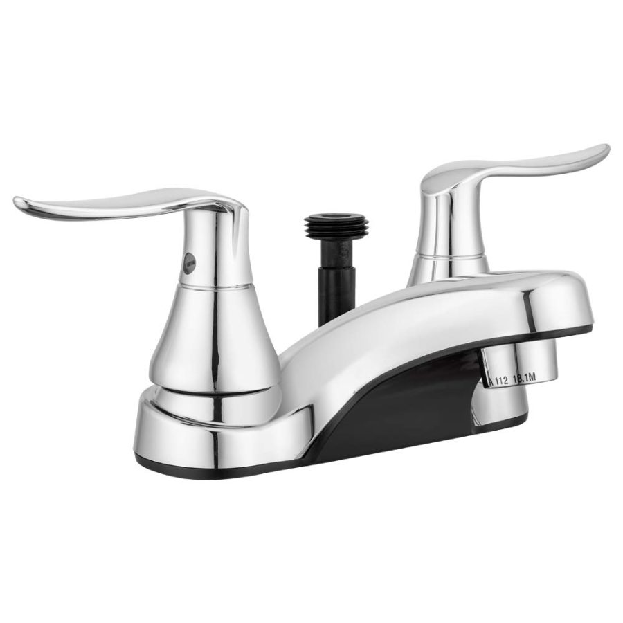 DURA FAUCET DF-PL720LH-CP RV Bathroom Faucet with Winged Levers and Shower Hose Diverter (Chrome)