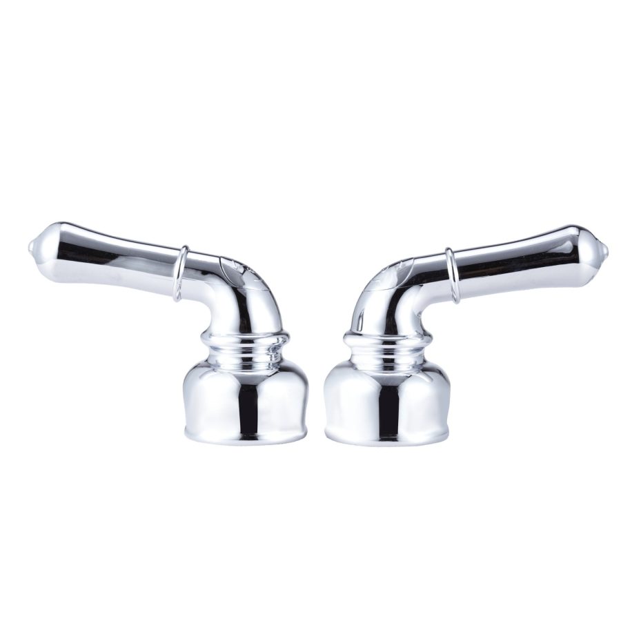 DURA FAUCET DF-RKC-CP RV Replacement Hot and Cold Classic Handles - Metallic Plating Over ABS Models Only (Chrome Plated over ABS Plastic)