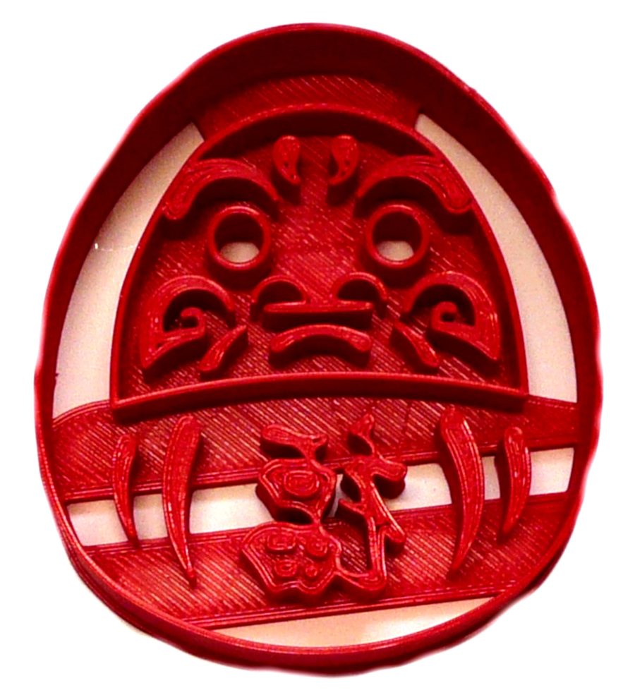 Daruma Doll Japanese Good Luck Zen Buddhism Cookie Cutter 3D Printed USA PR2326