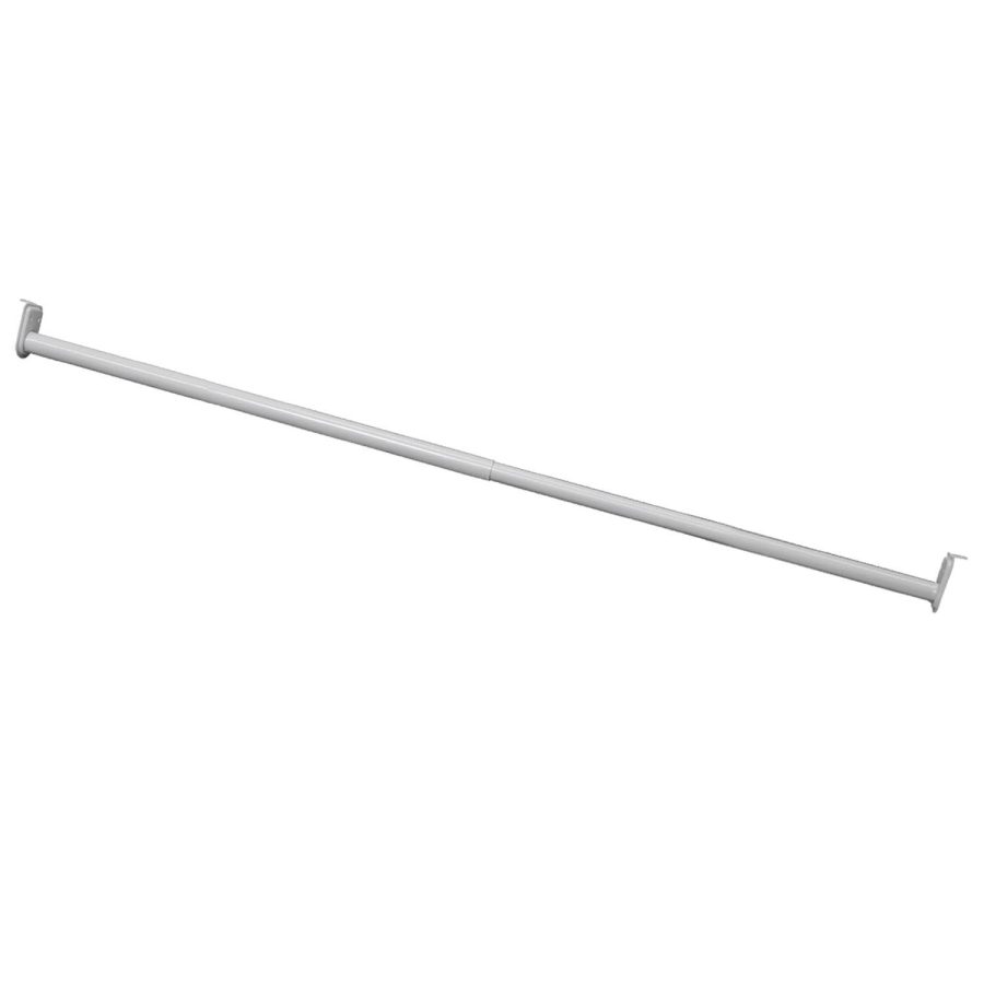 Design House 205823 Adjustable Hanging Closet Rod 30 48-Inch, White Finish, inch