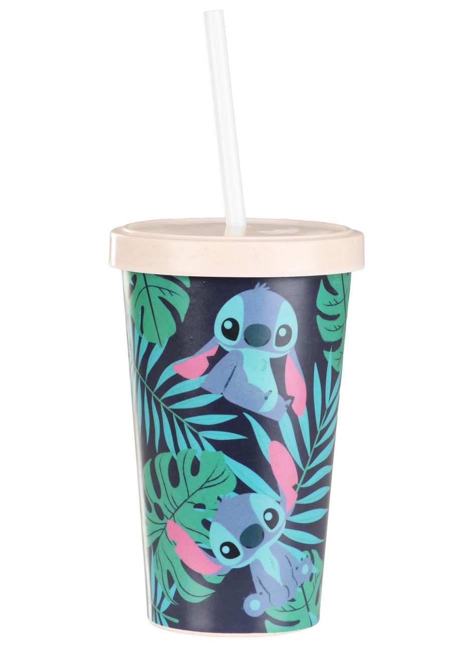 Disney Stitch Bamboo Tumbler with Straw & Lid