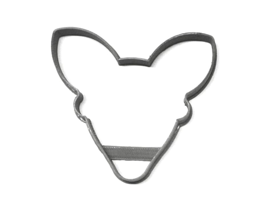 Doe Face Outline Female Deer Outdoors Reindeer Christmas Cookie Cutter PR3218