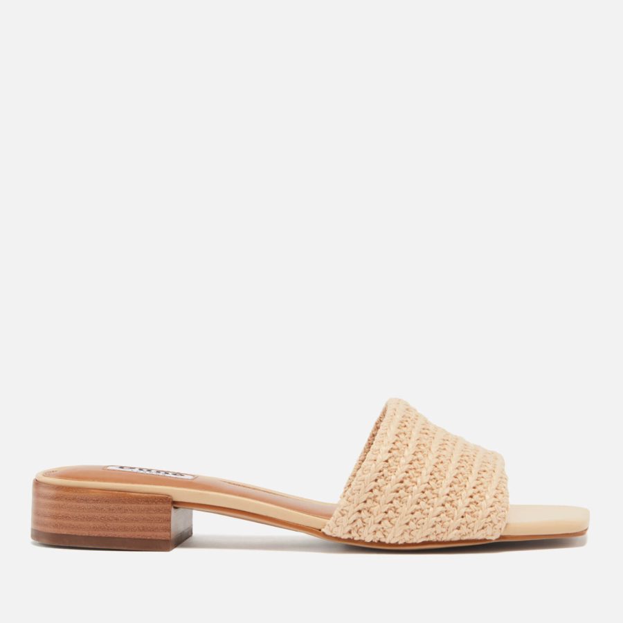 Dune London Lilley Raffia Woven Mules - UK 4