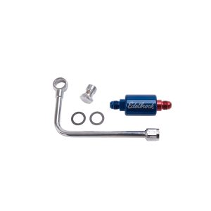 EDELBROCK 8134 Chrome Fuel Line, Red/Blue