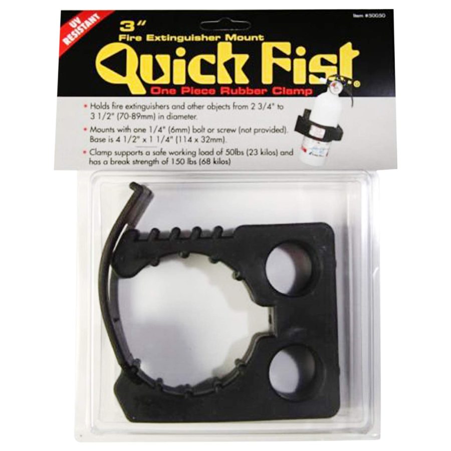 END OF ROAD 50050 3 INCH Quick Fist Clamp for mounting tools & equipment (SIZE: 2-3/4 Inch To 3-1/4 Inch Clamping Diameter; 4-1/2 Inch x 1-1/4 Inch Mounting Area), Black