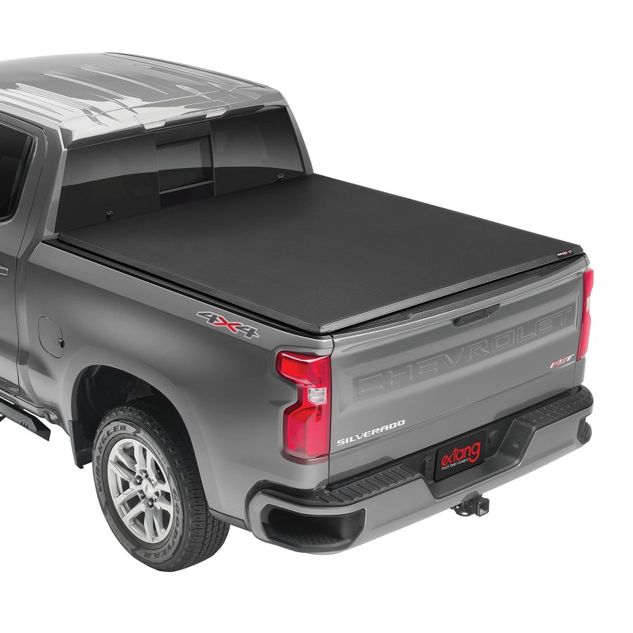 EXTANG 77466 Trifecta e-Series Soft Folding Truck Bed Tonneau Cover Fits 2014 - 2021 Toyota Tundra w/ and w/o OE track system 6FT 7 INCH Bed (78.7 INCH)