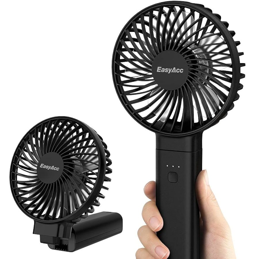 EasyAcc Handheld Fan, 2022 3rd New Portable Fan Desk Fan [ 4 Speed/Power Indicat