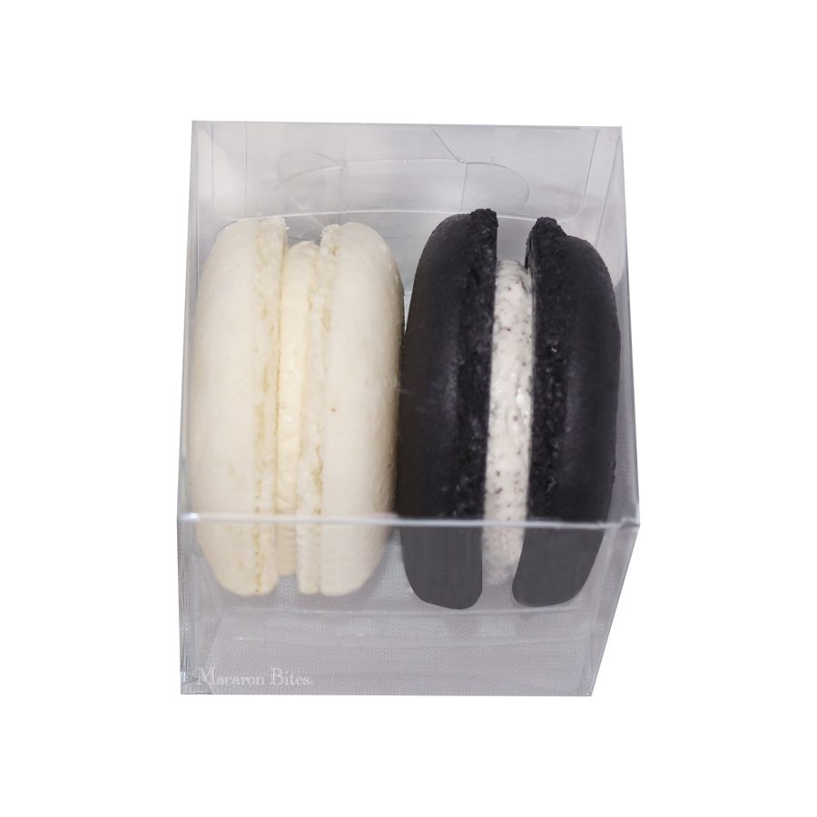 Elegant Black Tie Macaron Party Favors - Set of 5