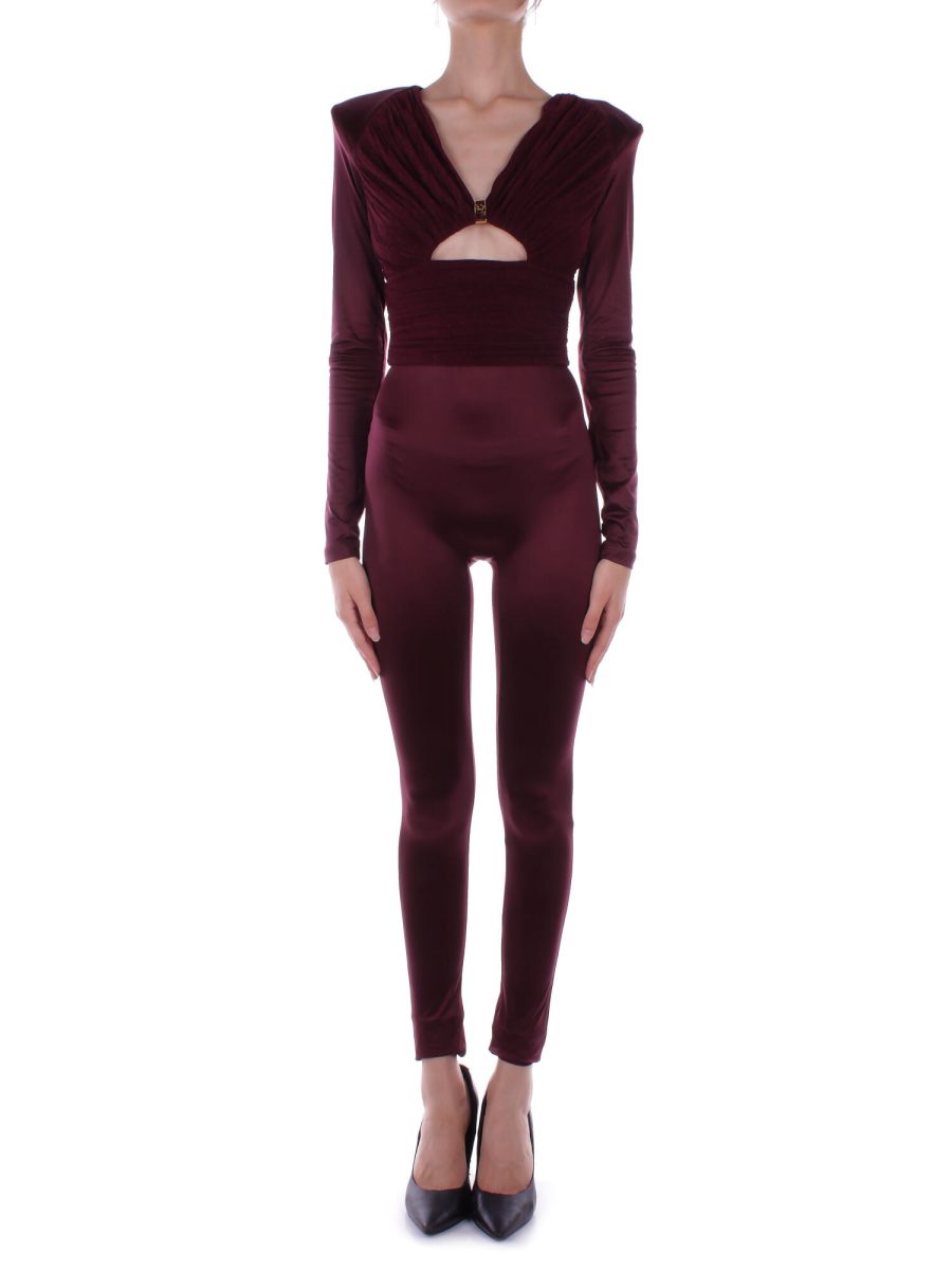 Elisabetta Franchi Trousers Bordeaux