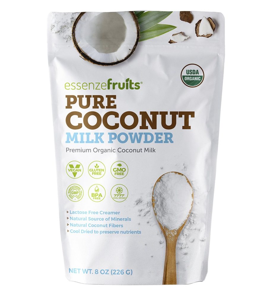 Essenzefruits Pure Organic Coconut Milk Powder - Premium Maltodextrin Free, No S