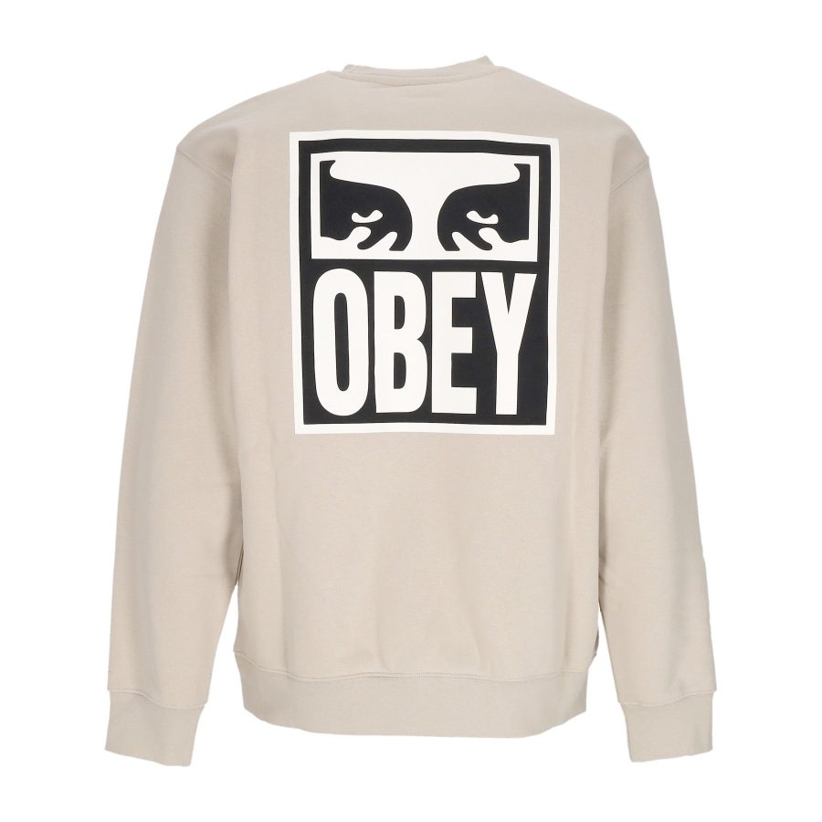 Eyes Icon Crew Premium Fleece Men's Crewneck Sweatshirt Silver Grey