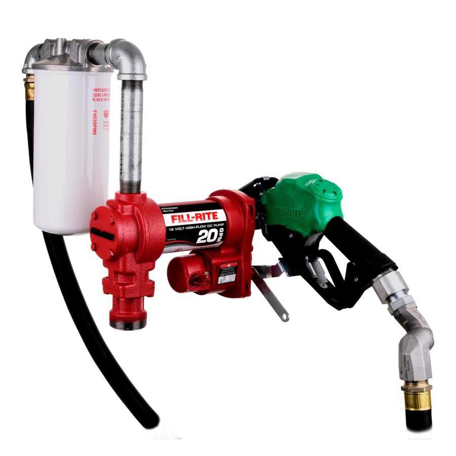 FILL-RITE FR4220HDSFQ 12V 20 GPM Fuel Transfer Pump w/Premium Filter Package