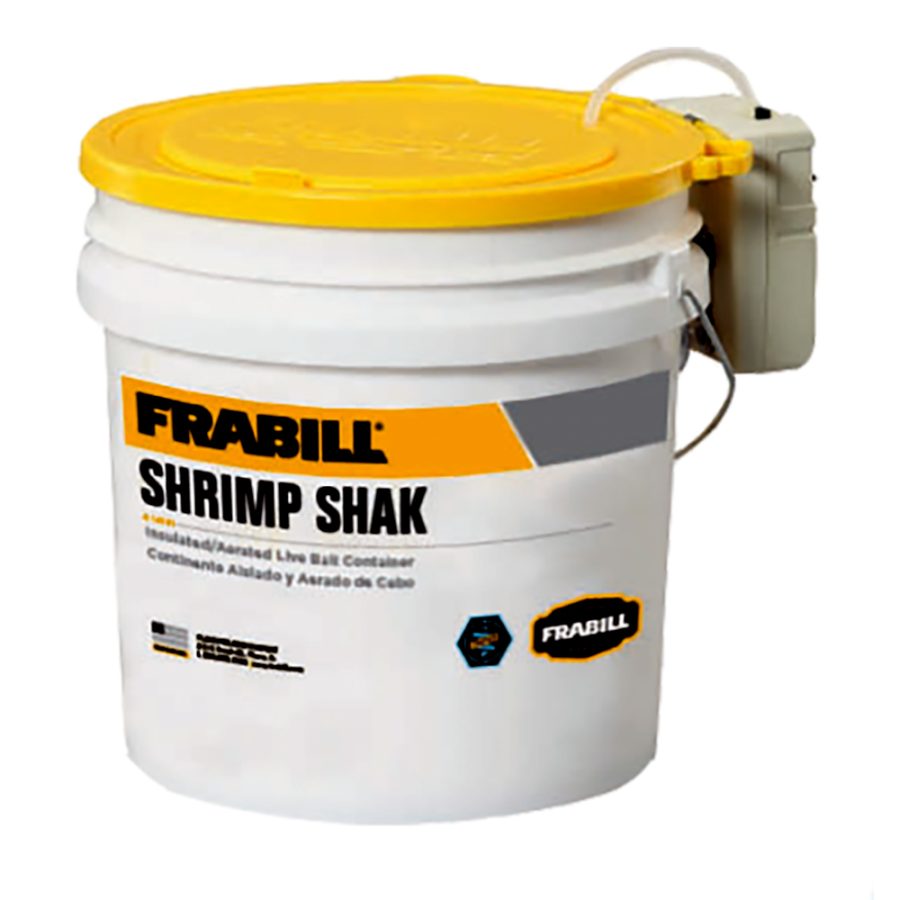 FRABILL 14261 SHRIMP SHAK BAIT HOLDER - 4.25 GALLONS W/AERATOR