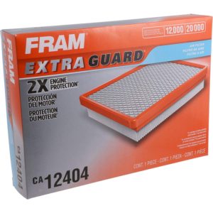 FRAM CA12404 Extra Guard Replacement Engine Air Filter for Select Cadillac, GMC and Chevrolet Models, Provides Up to 12 Months or 12,000 Miles Filter Protection