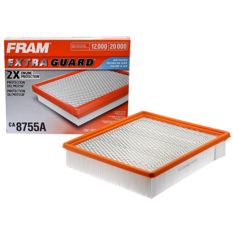 FRAM CA8755A Extra Guard Replacement Engine Air Filter for Select Cadillac, Chevrolet, and GMC Models, Provides Up to 12 Months or 12,000 Miles Filter Protection