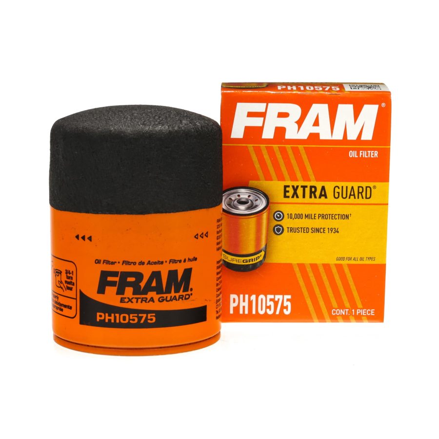 FRAM PH10575 Extra Guard 10K Mile Change Automotive Replacement Interval Spin-On Engine Oil Filter for Select Vehicle Models