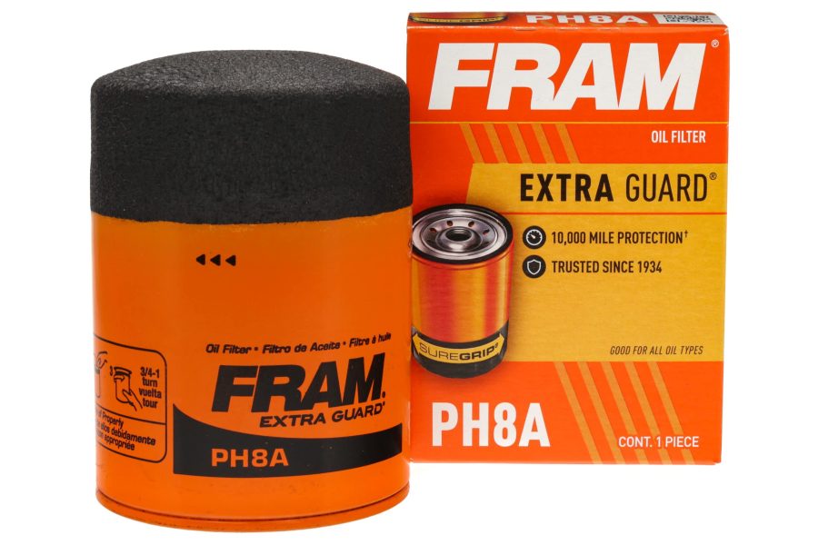 FRAM PH8A Extra Guard 10K Mile Change Automotive Replacement Interval Spin-On Engine Oil Filter for Select Vehicle Models