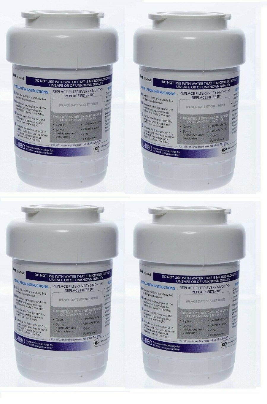 Fits GE MWF SmartWater MWFP GWF HWF MWFAP, MWFINT Refrigerator Water Filter