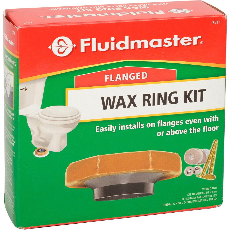 Fluidmaster Wax Toilet Bowl Gasket W/Flange Bolts 7511