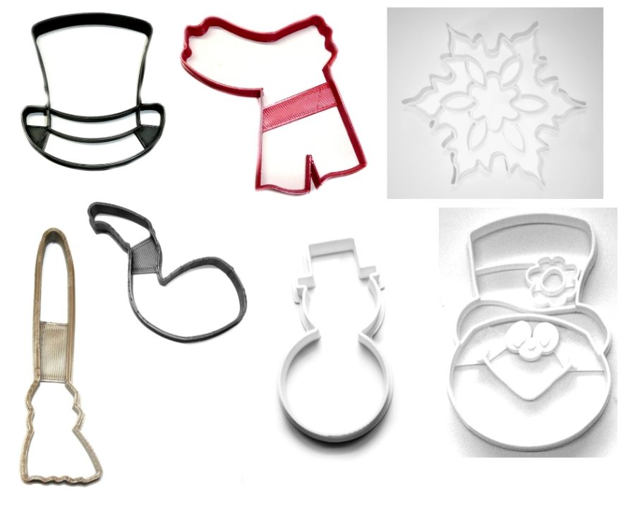 Frosty Snowman Snow Man Christmas Winter Set Of 7 Cookie Cutters USA PR1345