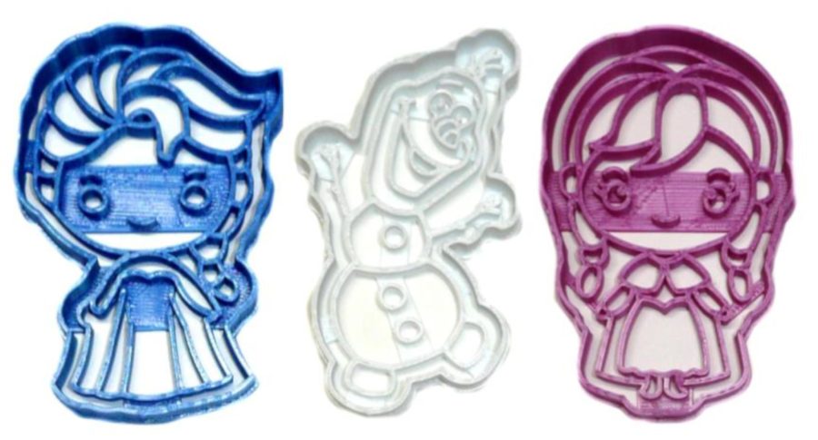 Frozen Ice Snow Queen Elsa Movie Characters Set Of 3 Cookie Cutters USA PR1251