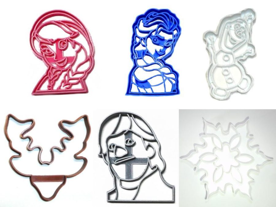 Frozen Movie Elsa Anna Sven Olaf Kristoff Set Of 6 Cookie Cutters USA PR1417