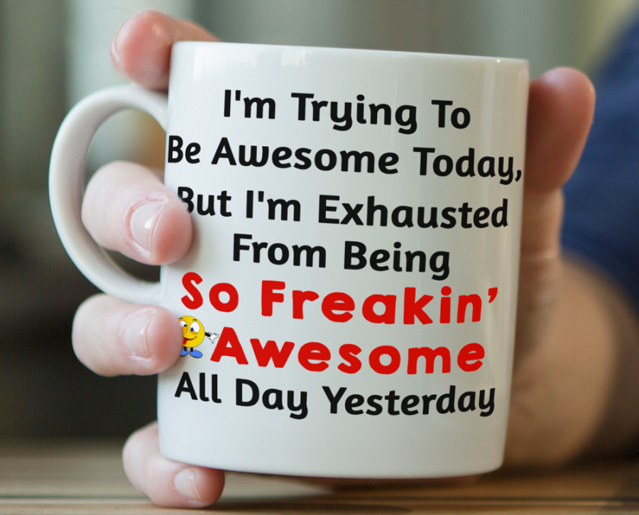 Funny Coffee Mug -Im trying to be awesome- Mugs for Him, Birthday, Husband Gift