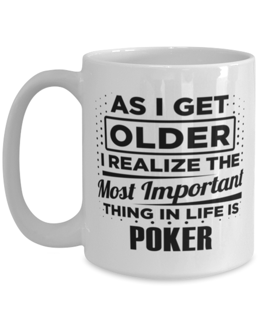 Funny Coffee Mug for Poker Fans - 15 oz Tea Cup For Friends Office Co-Workers