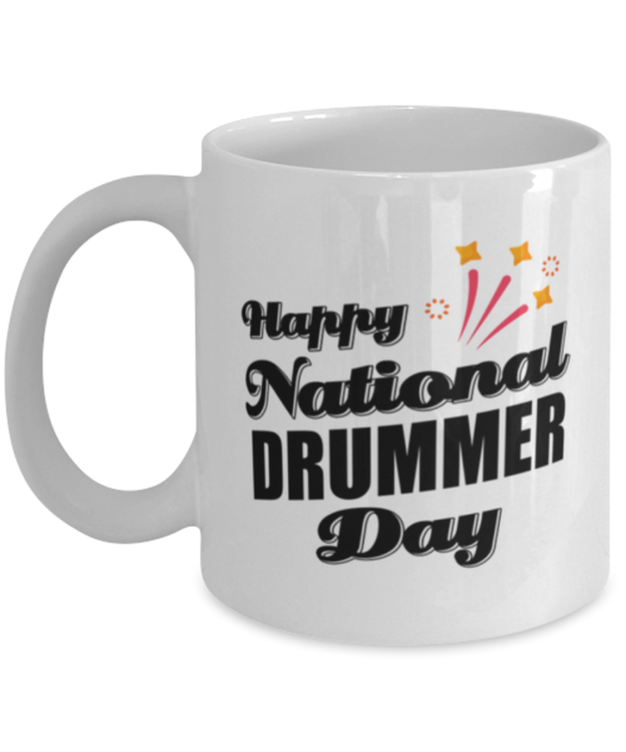 Funny Drummer Coffee Mug - Happy National Day - 11 oz Tea Cup For Office