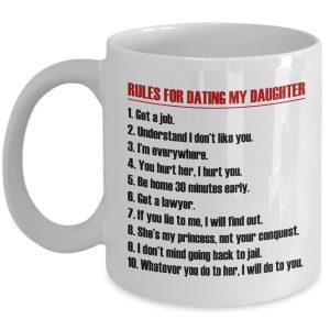 Funny Mug-Rules for dating my Daughter-Best Gifts for Father-11 oz Coffee Mug