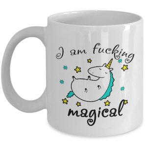 Funny Unicorn Mug - I am Fucking Magical - Best Birthday gift for men & women by