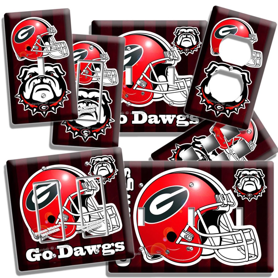 GEORGIA BULLDOGS UNIVERSITY FOOTBALL TEAM GO DAWGS LIGHTSWITCH OUTLET WALL PLATE