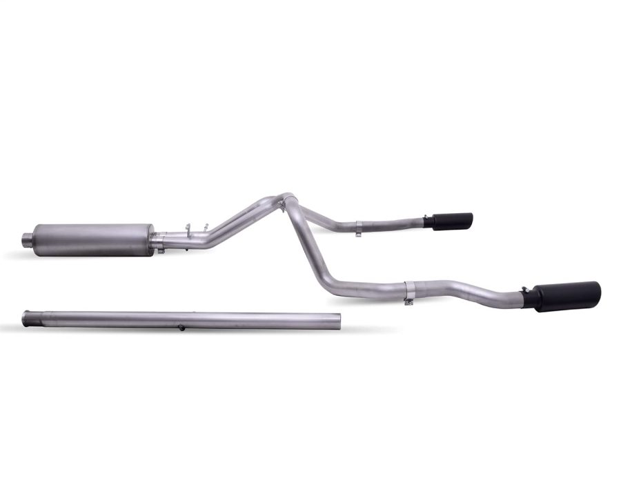 GIBSON 65699B EXHST 19-22 GMC Sierra 1500 5.3L 3/2.5in Cat-Back Dual Split Exhaust System Stainless - Black Elite