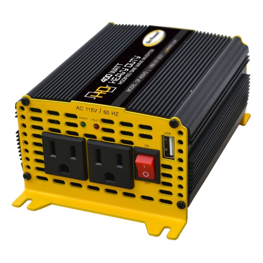 GO POWER GP-400HD Heavy-Duty Modified Sine Wave Inverter - 400 Watt / 12V