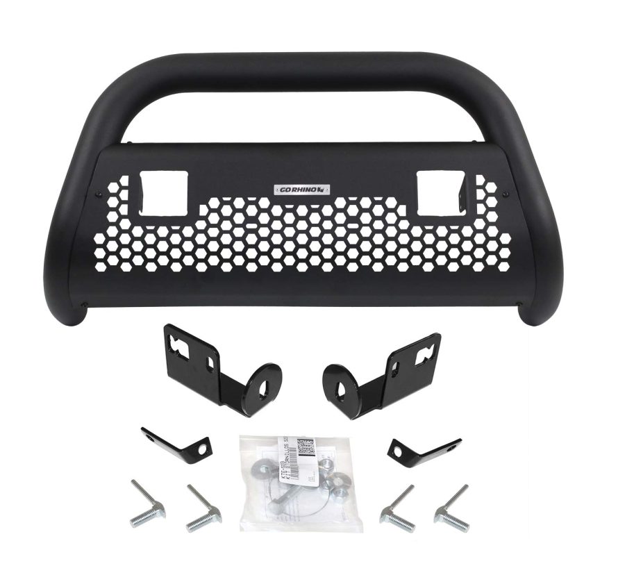 GO RHINO 55142T RC2 Bull Bar with Mounting Brackets and Two 3 INCH Light Holes Kit for 15-20 Canyon, Colorado