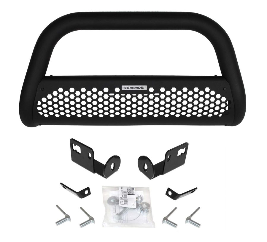 GO RHINO 55296T RC2 Grille Guard & Mounting Brackets Kit | Mild Steel, Textured Black Fits 1999 - 2007 Ford F-250, F-350, F-450 Super Duty