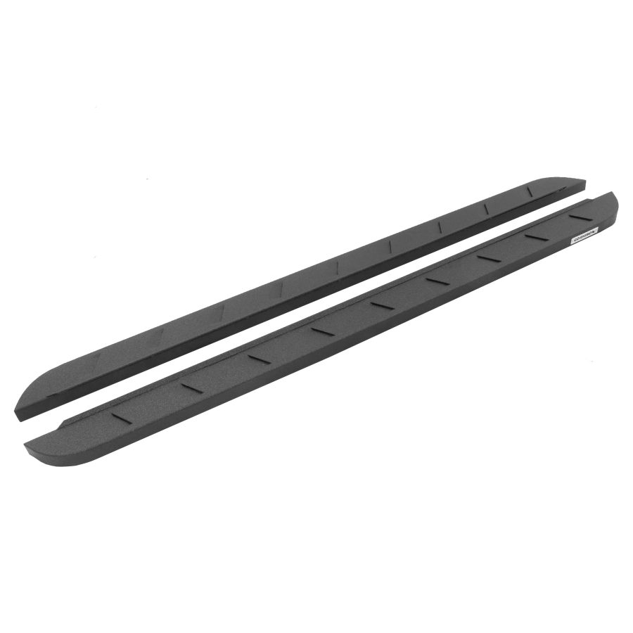 GO RHINO 630087ST RB10 Slim Line Running Boards - 87 INCH long - BOARDS ONLY for 99-24 Ram, GMC, Ford, Toyota, Jeep, Chevrolet, Dodge (Crew Cab Pickup - Leaf)