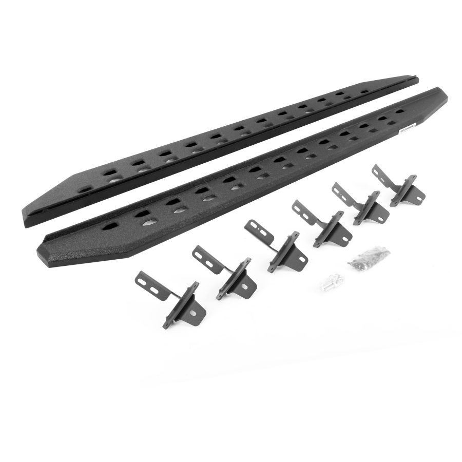 GO RHINO 69412973ST RB20 Slim Line Running Boards with Mounting Bracket Kit for Ford 21-24 Bronco (Sport Utility)