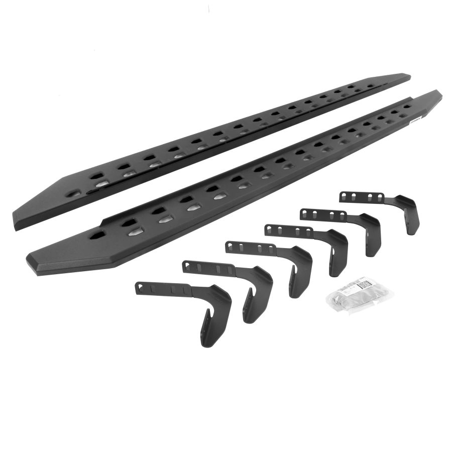 GO RHINO 69418087SPC RB20 Slim Line Running Boards with Mounting Brackets Kit for Ford 99-16 F-250 Super Duty, Ford 99-16 F-350 Super Duty (Crew Cab Pickup)