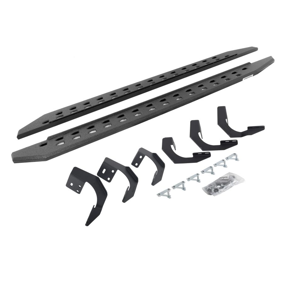 GO RHINO 69420687ST RB20 Slim Line Running Boards with Mounting Brackets Kit for Ram 15-18 1500, Ram 19-23 1500 Classic (Crew Cab Pickup)