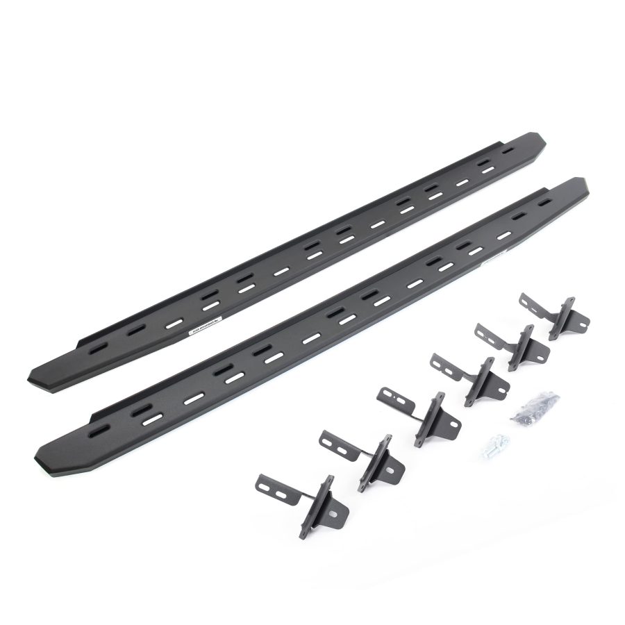 GO RHINO 69612973SPC RB30 Slim Line Running Boards with Mounting Bracket Kit for Ford 21-24 Bronco