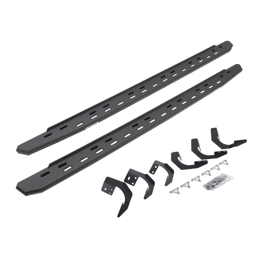 GO RHINO 69620687ST RB30 Slim Line Running Boards with Mounting Bracket Kit for Ram 15-18 1500, Ram 19-23 1500 Classic (Crew Cab Pickup)