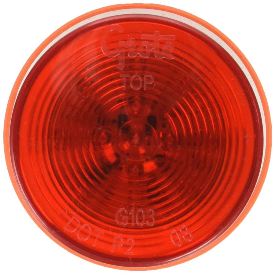 GROTE G1032-5 Hi Count Red 2 1/2 INCH LED Clearance Marker Light (Optic Lens)